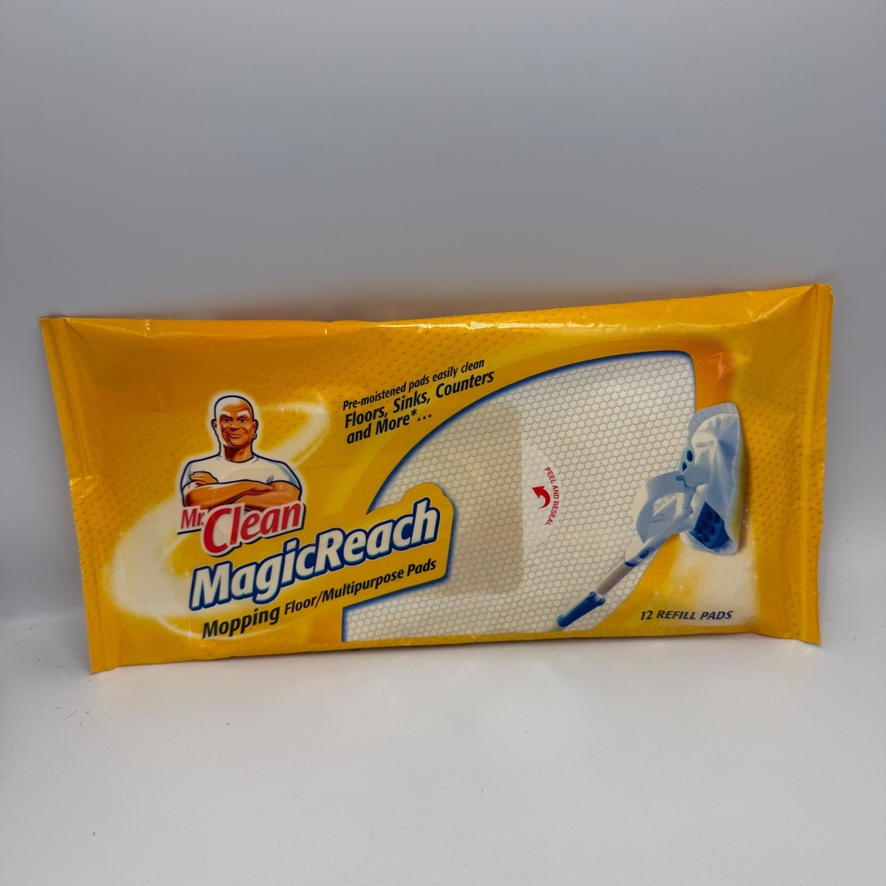 Mr. Clean MagicReach Mopping Floor Multipurpose 12 Refill Pads Discontinued 2004